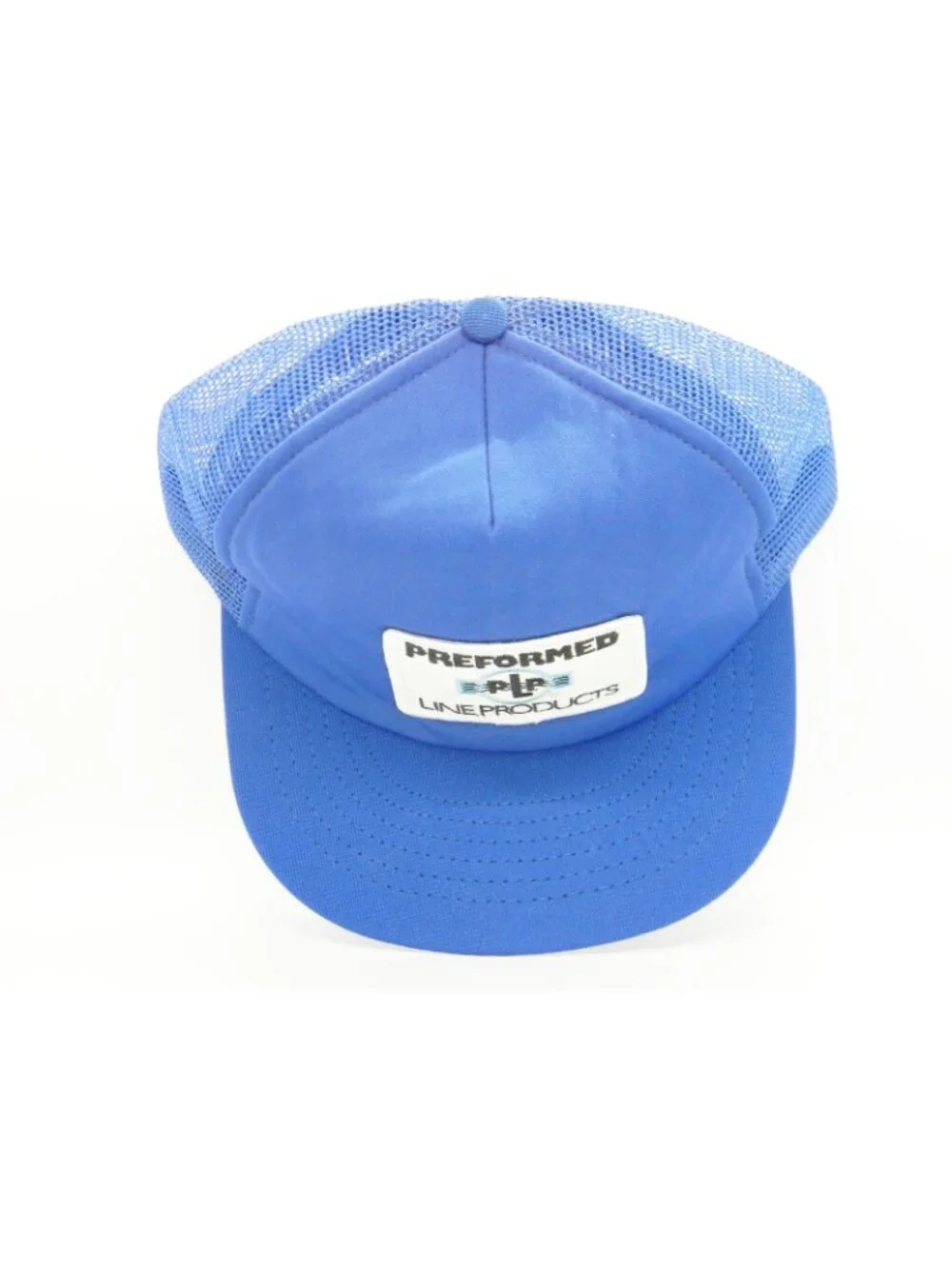 Vintage Preformed Line Products Trucker Hat PLP Patch Cap Made in USA Snapback
